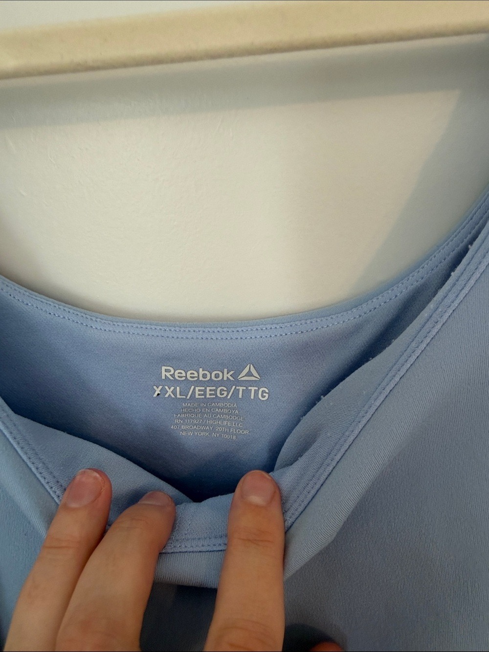 Reebok Blue Sports Bra XXL Medium Support Athletic Bra - Picture 2 of 3